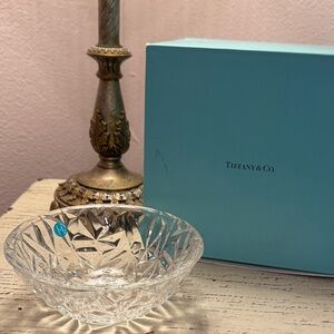 Tiffany & Co. Clear Crystal Bowl with Blue Box